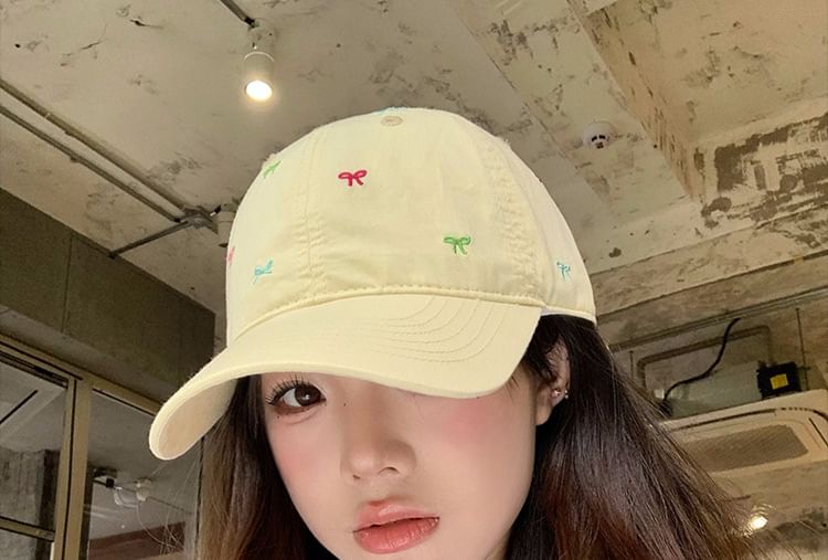 Sample Bow Embroidered Baseball Cap
