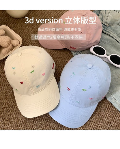 Sample Bow Embroidered Baseball Cap