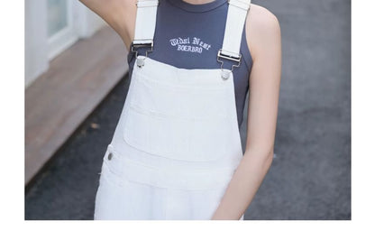 Dog Embroidered Denim Baseball Cap