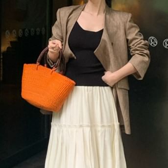 Wholesale Sample Spaghetti Strap Scoop Neck Plain Camisole Top