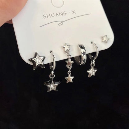 Earring Star Asymmetrical Pairs: Set of 3