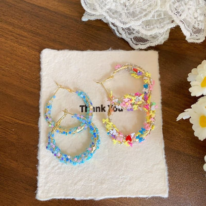 Heart / Bow Earring Star Hoop