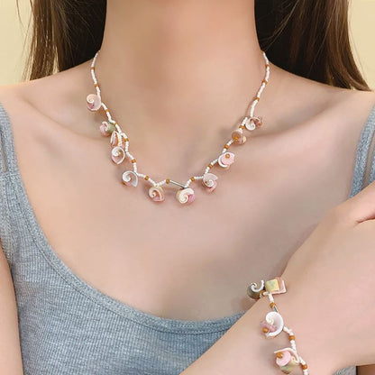 / Bracelet Necklace Shell Bead