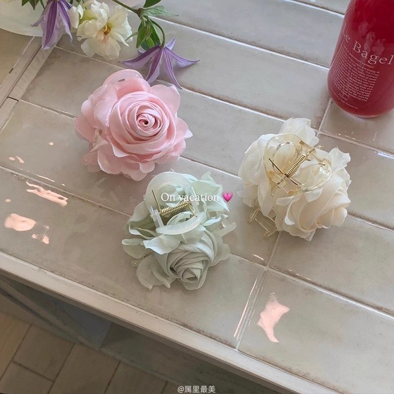 Flower Hair Claw Fabric