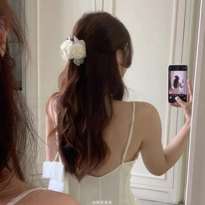 Flower Hair Claw Fabric