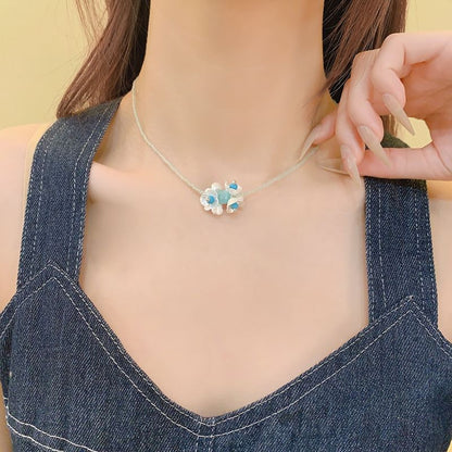 Beaded Necklace Drop / Earring Floral