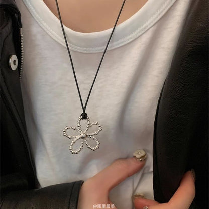 Necklace Cord Pendant Flower