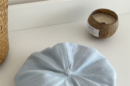 Denim Lettering Beret