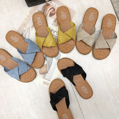 Criss Slide Cross Sandals