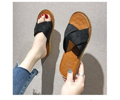 Criss Slide Cross Sandals