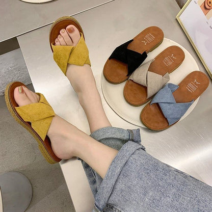 Sandals Criss Cross Slide