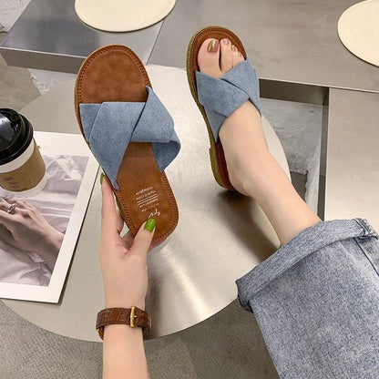 Sandals Criss Cross Slide