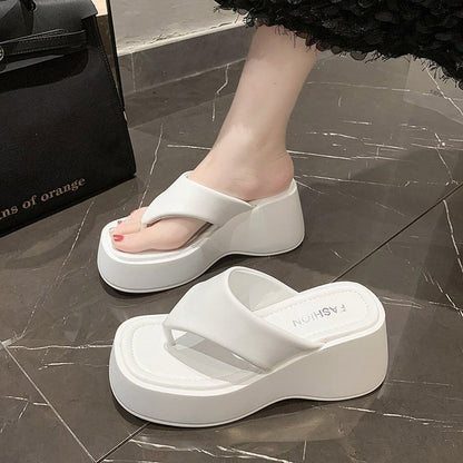 Wedge Heel Platform Flip-Flops