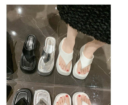 Wedge Heel Platform Flip-Flops