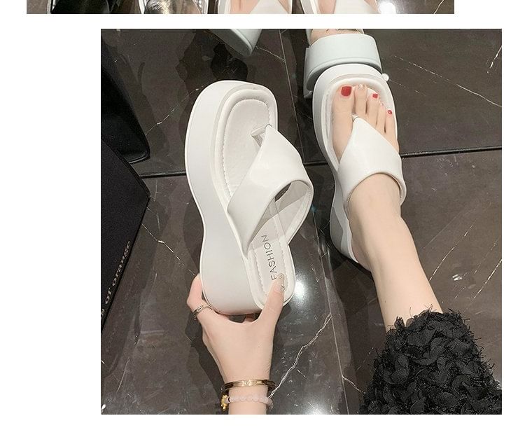 Wedge Heel Platform Flip-Flops
