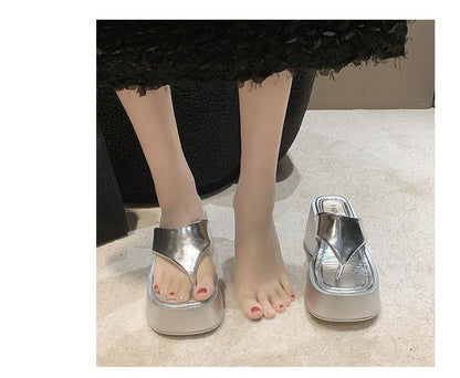 Wedge Heel Platform Flip-Flops