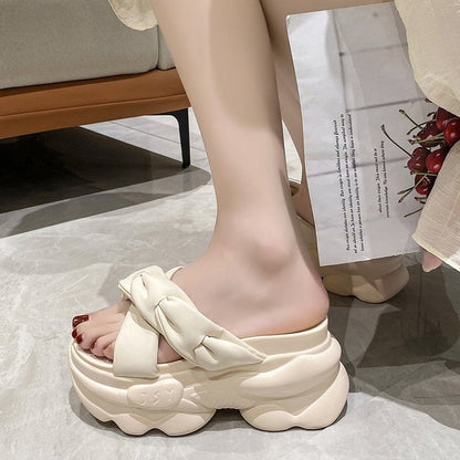 Slide Platform Sandals Cross Criss