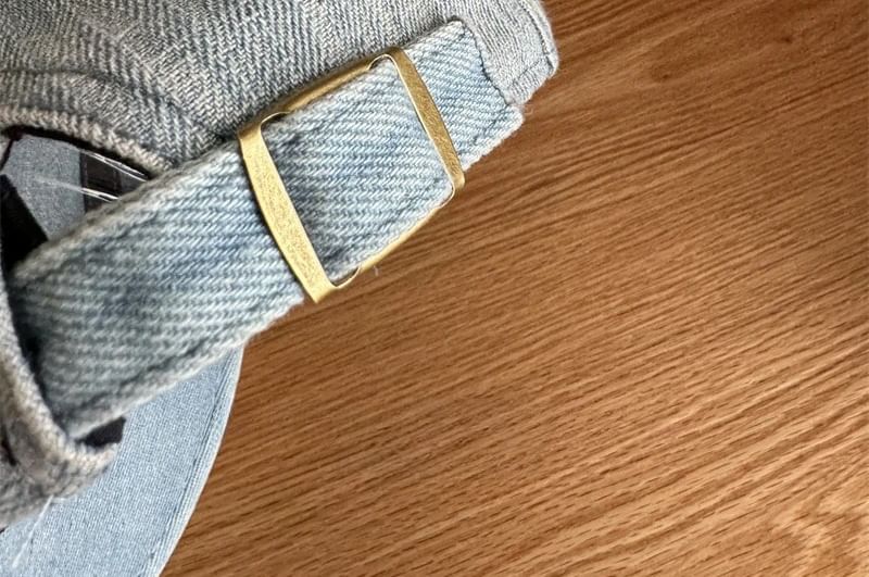 Ribbon Newsboy Cap Denim