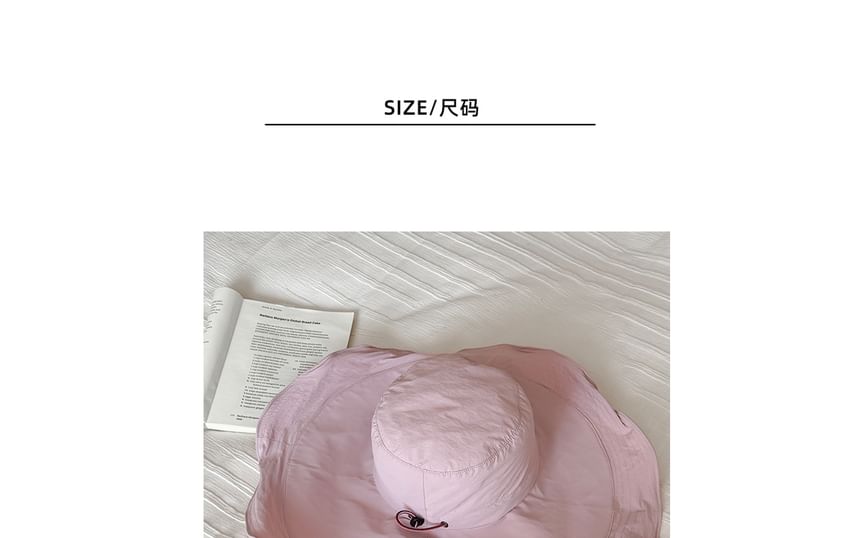 Plain Hiking Ruffle Hat Bucket