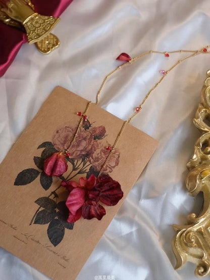 Alloy Necklace Petal Lariat
