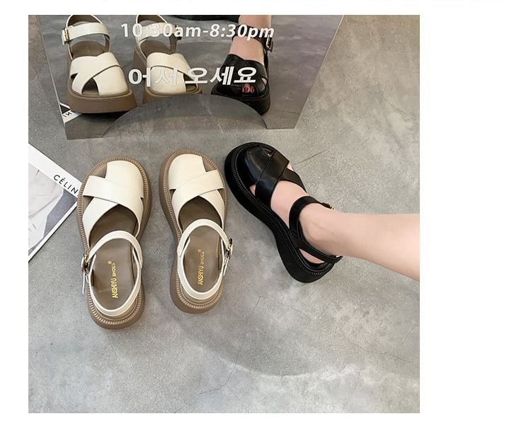 Sandals Platform Faux Leather
