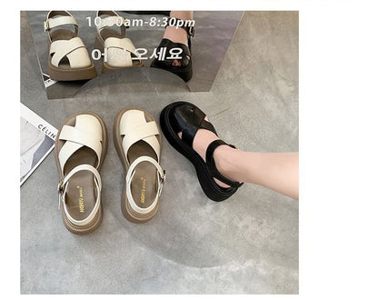 Sandals Platform Faux Leather