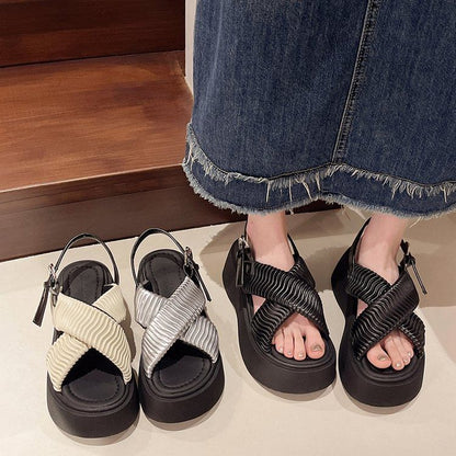 Platform Criss Sandals Cross