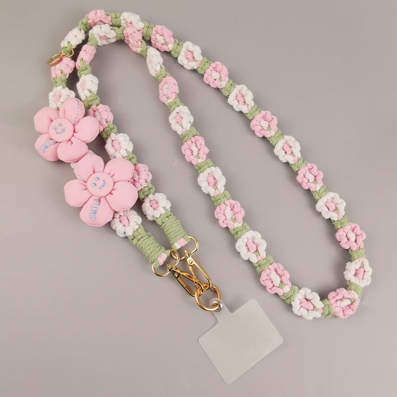 Phone Pad Flower with Lanyard