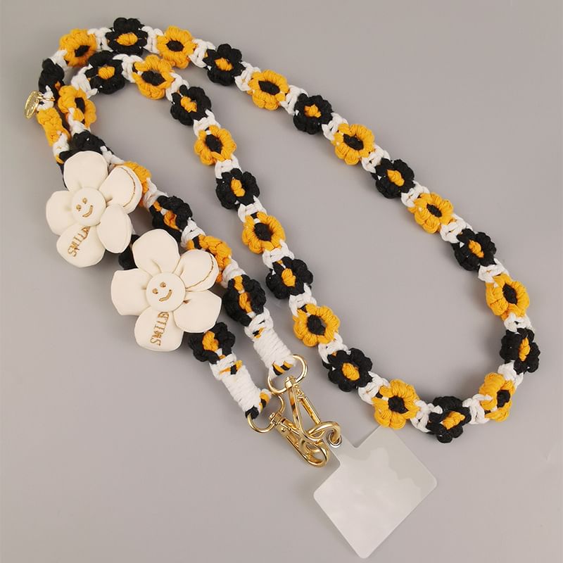 Phone Pad Flower with Lanyard