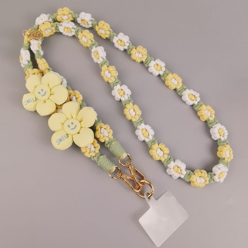 Phone Pad Flower with Lanyard