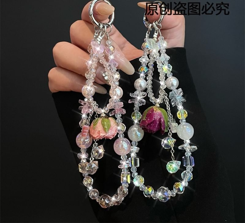 Phone with Lanyard Beaded Pad