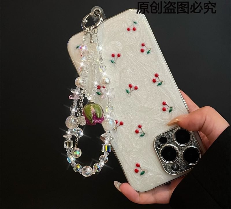 Phone with Lanyard Beaded Pad
