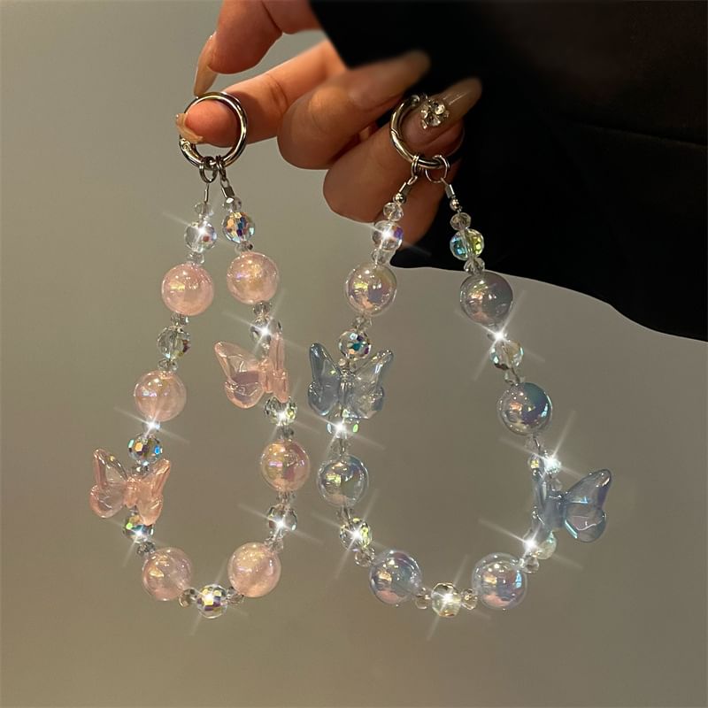 Lanyard Beaded Butterfly Phone