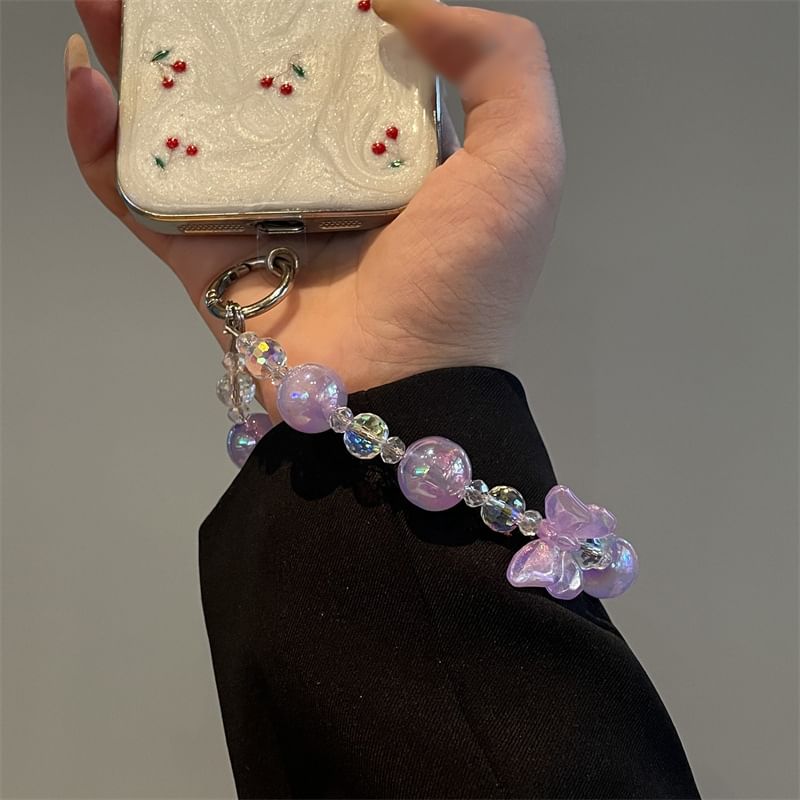 Lanyard Beaded Butterfly Phone