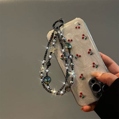 Star Lanyard Pearl Faux Phone
