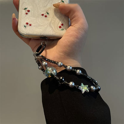 Star Lanyard Pearl Faux Phone