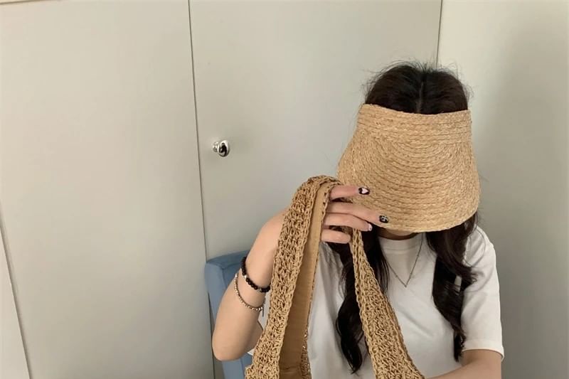 Plain Straw Bag Tote