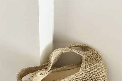 Plain Straw Bag Tote