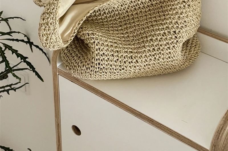 Plain Straw Bag Tote