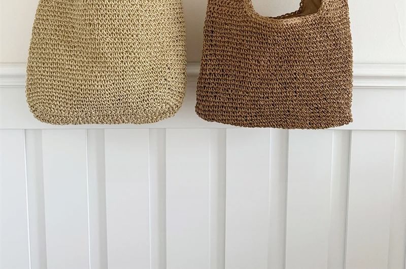 Plain Straw Bag Tote