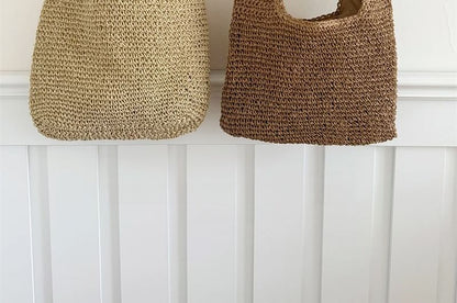 Plain Straw Bag Tote
