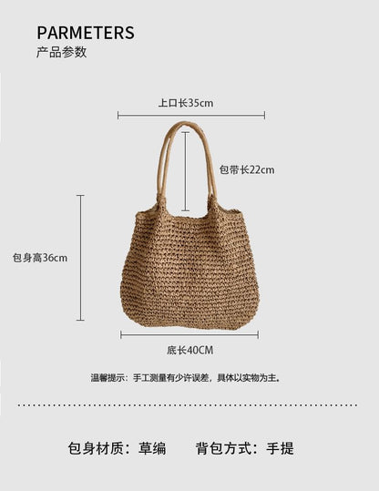 Bag Tote Straw Plain