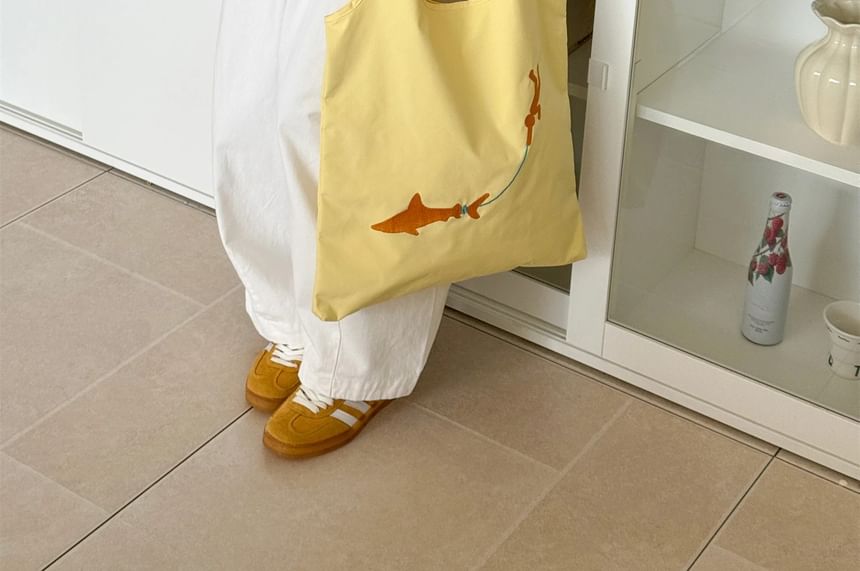 Bag Tote Embroidered Nylon