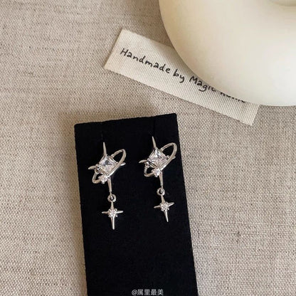 Star Drop Earring CZ