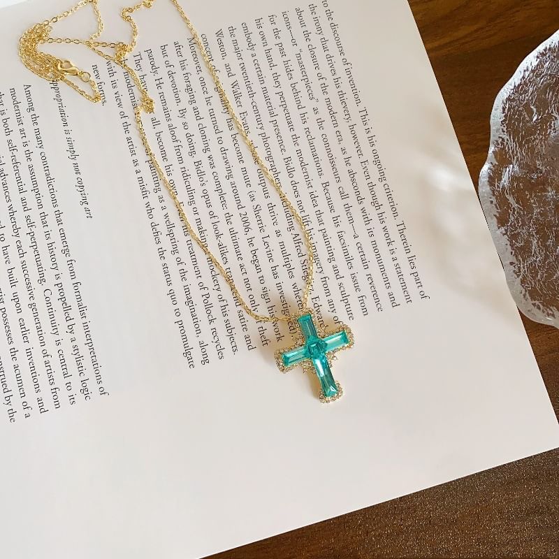 Pendant Alloy Cross Chain Necklace