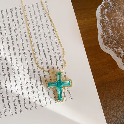 Pendant Alloy Cross Chain Necklace