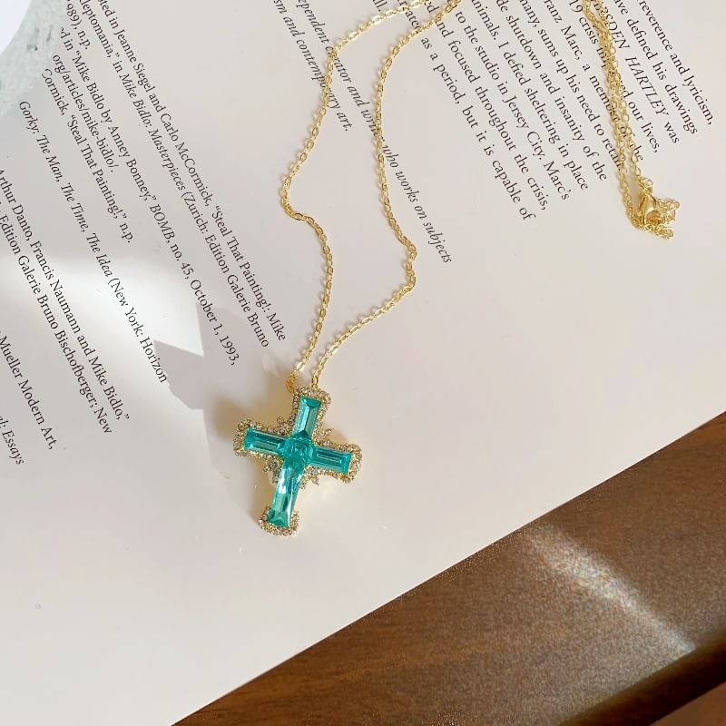 Pendant Alloy Cross Chain Necklace