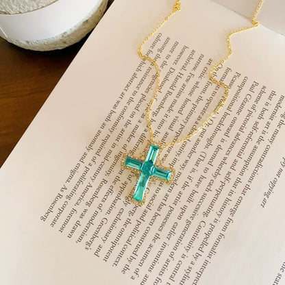 Pendant Alloy Cross Chain Necklace