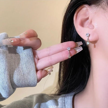 Drop CZ Star Earring