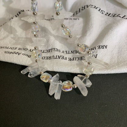 Faux Necklace Crystal Bead